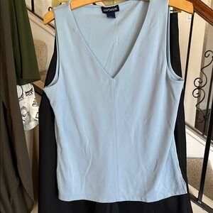 Ann Taylor Sky Blue V-Neck Tank Top